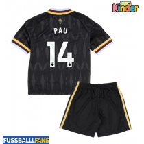 Aston Villa Pau Torres #14 Auswärts Trikotsatz Kinder 2026-27 Kurzarm (+ Kurze Hosen)